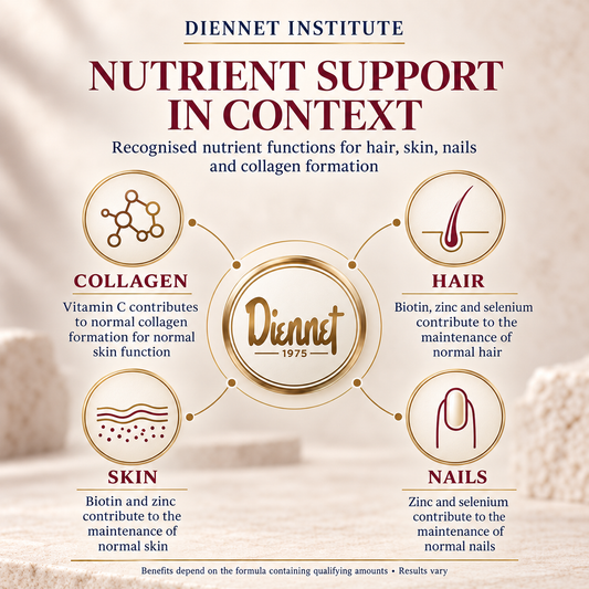 Nutrient support for collagen formation and maintenance of normal hair, skin and nails